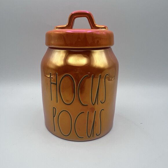 Rae Dunn Other - New Rae Dunn Hocus Pocus Orange Iridescent Baby Halloween Canister Cookie Jar